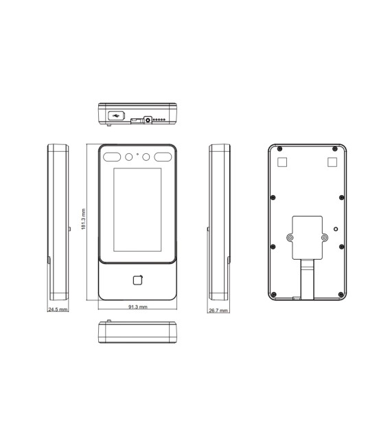 Terminal autônomo Hikvision DS-K1T342DX