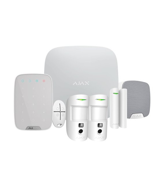 Kit de alarma Ajax profesional AJ-HUB2KIT-DP-PRO-W
