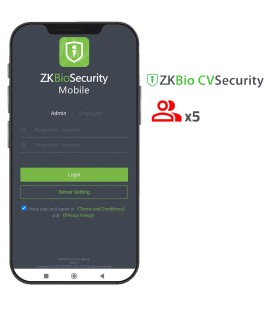 ZKBio CVSecurity APP-licentie ZK-SOF-BIOCV-MBAPP-5ACC