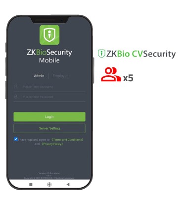 Licence d'application ZKBio CVSecurity ZK-SOF-BIOCV-MBAPP-5ACC
