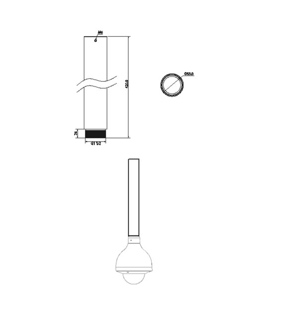 Alargador para Soporte de Techo - PFA113