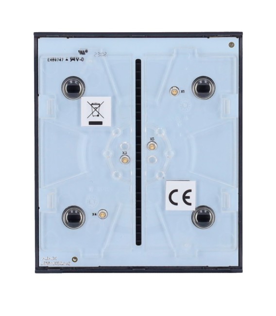 Panneau tactile pour interrupteur d'éclairage simple Ajax AJ-CENTERBUTTON-1G2W-GRA