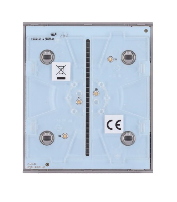 Panneau tactile pour interrupteur d'éclairage simple Ajax AJ-CENTERBUTTON-1G2W-GRE
