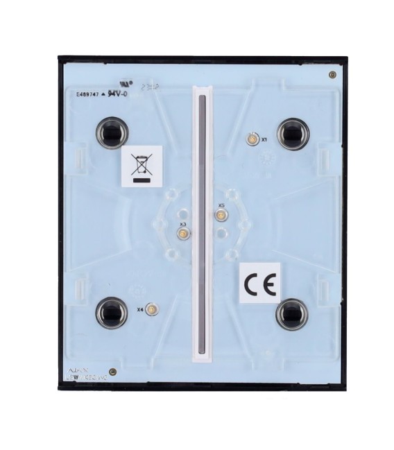 Ajax Double interrupteur d'éclairage panneau tactile AJ-CENTERBUTTON-2G-B