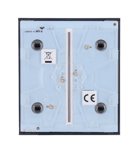 Ajax Double interrupteur d'éclairage panneau tactile AJ-CENTERBUTTON-2G-GRA