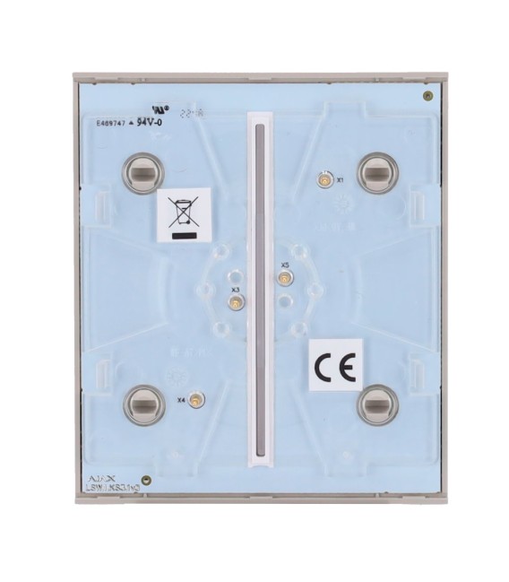 Ajax Double interrupteur d'éclairage panneau tactile AJ-CENTERBUTTON-2G-OLI