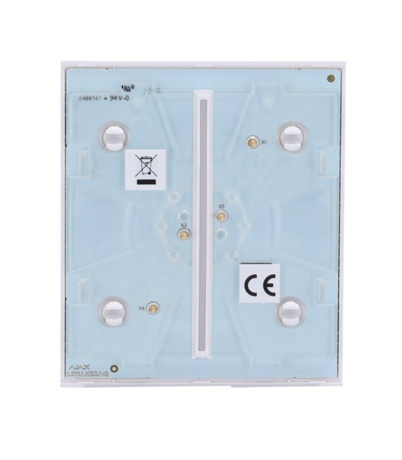 Ajax Double interrupteur d'éclairage panneau tactile AJ-CENTERBUTTON-2G-W