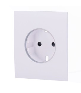 Central cover for smart plug type F Ajax AJ-CENTERCOVER-SMART-W