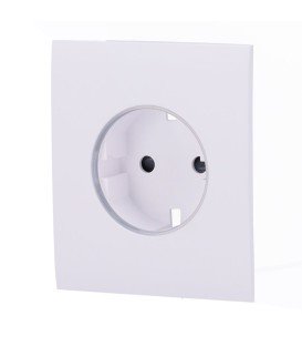 Tapa central para enchufe inteligente tipo F Ajax AJ-CENTERCOVER-SMART-W