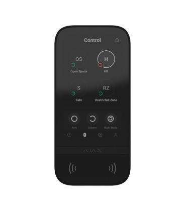 Clavier avec écran tactile IPS et lecteur RFID Ajax AJ-KEYPADTOUCHSCREEN-B