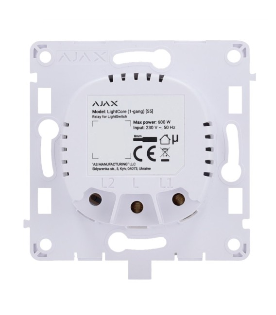 Relé de interruptor de luz inteligente simples Ajax AJ-LIGHTCORE-1G