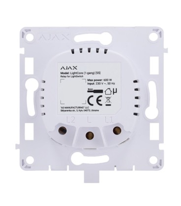 Relé de interruptor de luz inteligente simples Ajax AJ-LIGHTCORE-1G