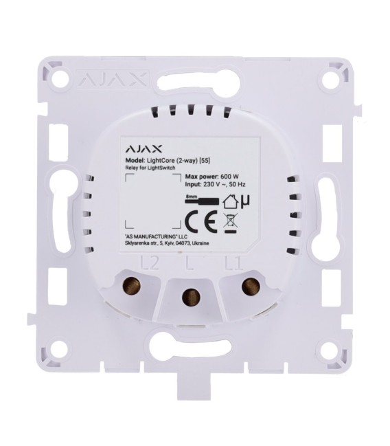 Relé para interruptor de luz conmutable Ajax AJ-LIGHTCORE-2W