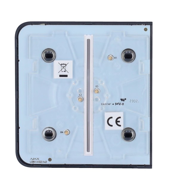 Ajax Double interrupteur d'éclairage panneau tactile AJ-SIDEBUTTON-2G-GRA