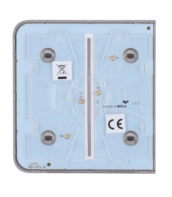 Ajax Double interrupteur d'éclairage panneau tactile AJ-SIDEBUTTON-2G-GRE