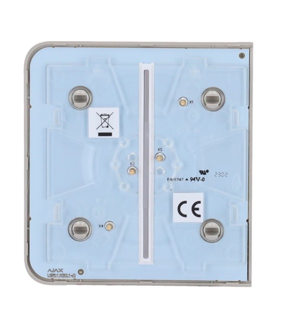 Panel táctil para interruptor de luz doble Ajax AJ-SIDEBUTTON-2G-OLI