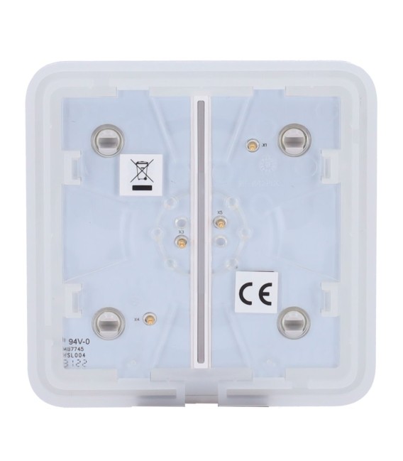 Painel de toque com interruptor de luz duplo Ajax AJ-SOLOBUTTON-2G-FOG