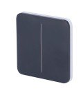 Panel táctil para interruptor de luz doble Ajax AJ-SOLOBUTTON-2G-GRA