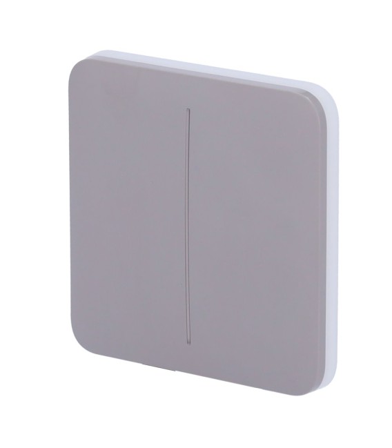 Panel táctil para interruptor de luz doble Ajax AJ-SOLOBUTTON-2G-GRE