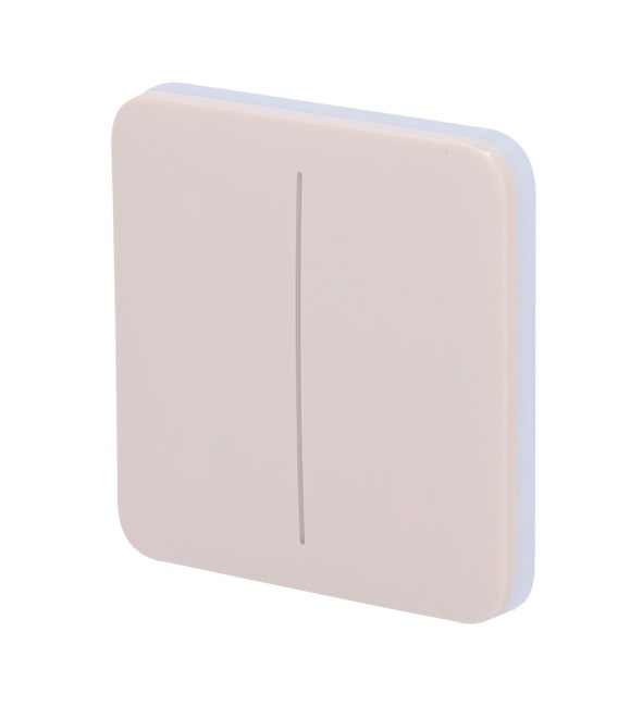 Panel táctil para interruptor de luz doble Ajax AJ-SOLOBUTTON-2G-IVO