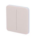 Panel táctil para interruptor de luz doble Ajax AJ-SOLOBUTTON-2G-IVO