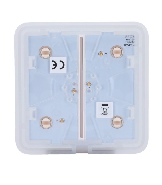 Ajax Double interrupteur d'éclairage panneau tactile AJ-SOLOBUTTON-2G-IVO