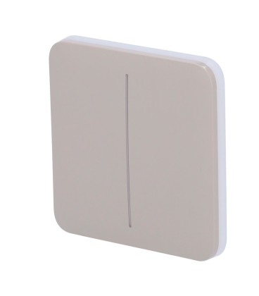 Painel de toque com interruptor de luz duplo Ajax AJ-SOLOBUTTON-2G-OLI