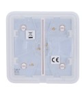 Ajax Double interrupteur d'éclairage panneau tactile AJ-SOLOBUTTON-2G-W