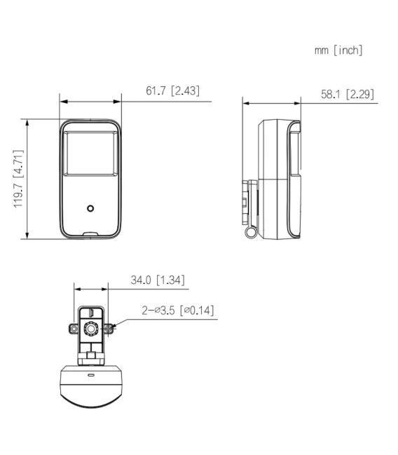 Cámara Oculta en PIR HDCVI 2M 1080P 0.01Lux@F2.0 2.8mm IR10mCámara Oculta en PIR HDCVI 2M 1080P 0.01Lux@F2.0 2.8mm IR10m