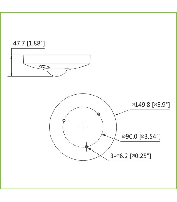 Fisheye HDCVI 4K DN WDR IR15m 2.5mm IP67 IK10 MIC