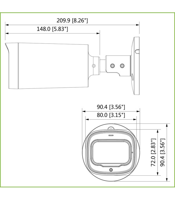 Tubular HDCVI 5M DN dWDR IR60m 2.7-12mm VFM IP67