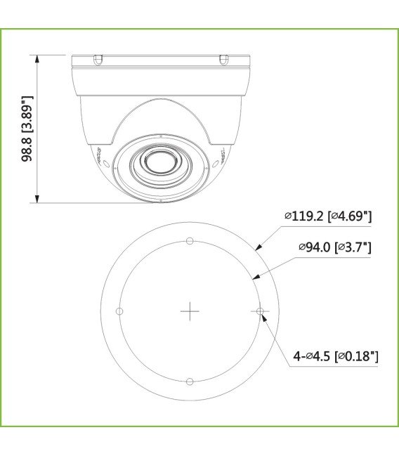 Domo HDCVI 1M 720P DN ICR IR30m 0Lux 2.7-12mm VF IP67