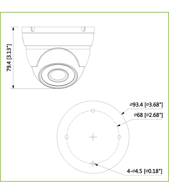 Domo HDCVI 4EN1 2M 1080P DN ICR IR30m 0Lux 2.8mm IP67 Color Negro