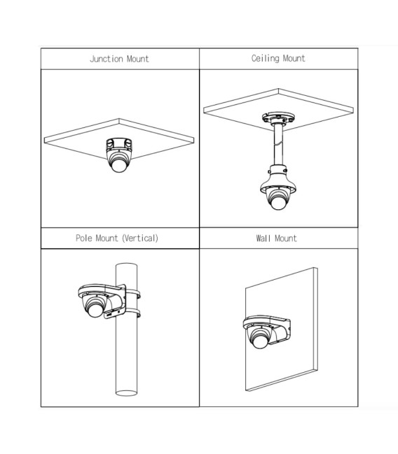 Domo HDCVI 4EN1 2M 1080P Iluminación Dual LED40m/IR40m 2.8mm IP67 MIC Color negro