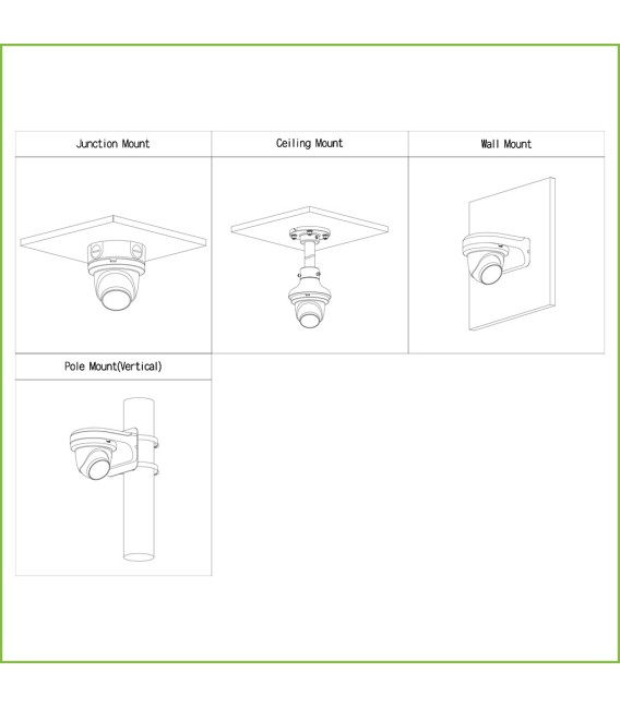 Domo HDCVI 4EN1 2M 1080P WDR Starlight IR60m 2.8mm IP67 MIC Quick-to-install