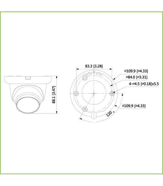 Domo HDCVI 4EN1 5M DN DWDR IR30m 2.8mm IP67 MIC Quick-to-install