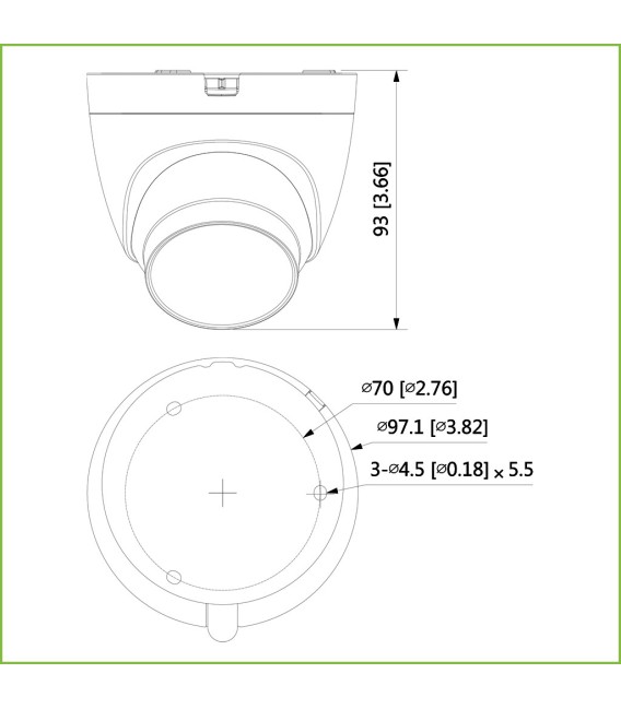 Domo HDCVI 4EN1 5M DN ICR IR25m 2.8mm IP50 Quick-to-install