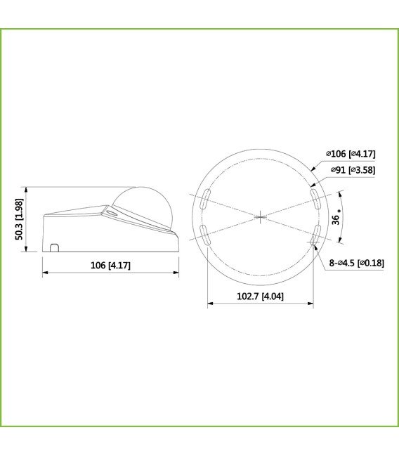 Domo HDCVI 4EN1 5M DN ICR WDR Starlight IR30m 2.8mm IP67 IK10 MIC
