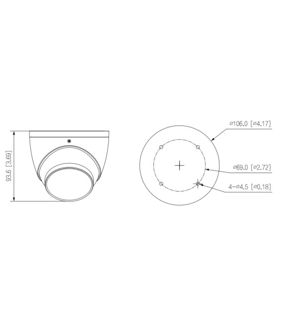 Domo HDCVI 4K DN WDR Starlight IR60m 2.8mm IP67 MIC