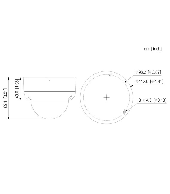 Domo HDCVI 4EN1 4K WDR Starlight IR40m 3.6mm IP67 IK10 AUDIO MIC