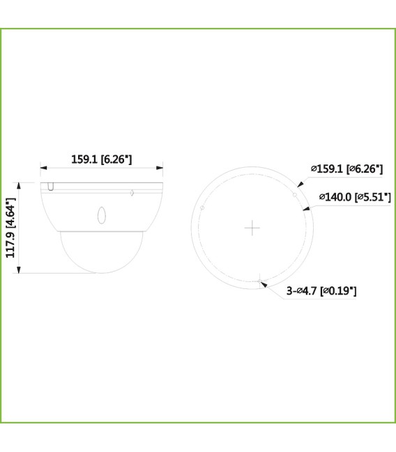 Domo HDCVI 4K DN WDR IR50m 3.7-11mm VFM IP67 IK10 Audio Alarma Dual