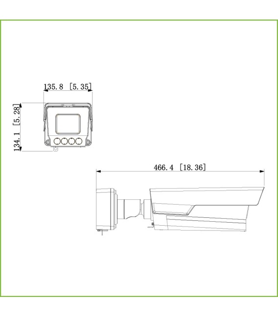 Tubular IP ANPR H265 4MP 4IR830nm 10-50VFM IP67 IK10 PoE AUDIO E/S AI