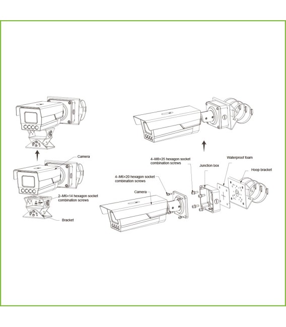 Tubular IP ANPR H265 4MP 4IR830nm 10-50VFM IP67 IK10 PoE AUDIO E/S AI