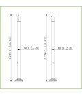 Poste de 1,2m en aluminio de color blanco para cámaras ITC2xxx-O