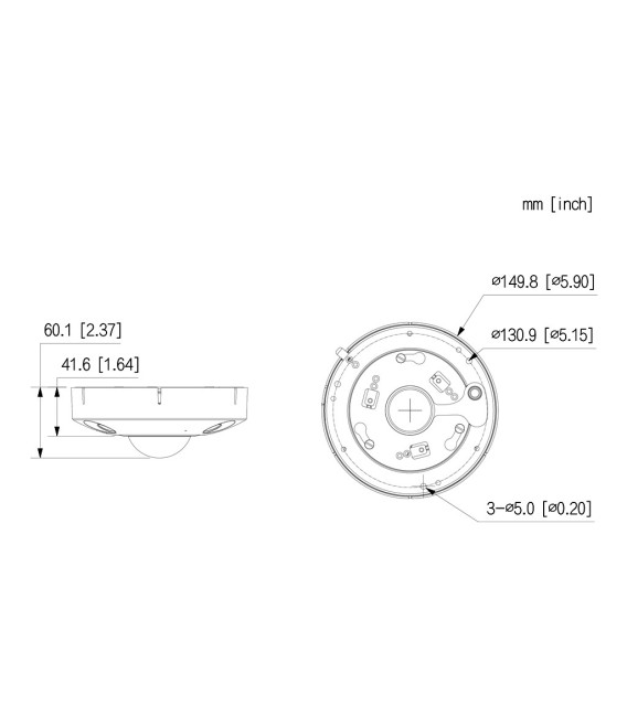 FishEye IP Panamorph H265 8M DN IR10m 1.29mm IR10m IK10 IP67 Audio SD PoE MIC E/S