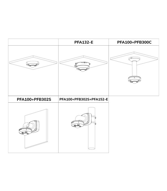 FishEye IP Panamorph H265 8M DN IR10m 1.29mm IR10m IK10 IP67 Audio SD PoE MIC E/S