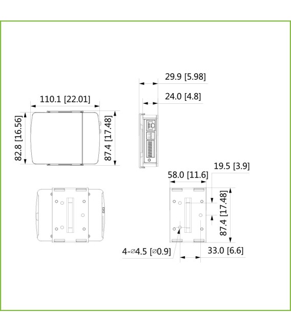Minicámara IP H265 Pinhole 4M DN WDR 2.8mm IVS AUDIO E/S + Unidad principal AI