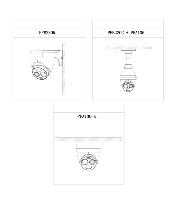 Domo Térmico IP DUAL 256*192 3.5mm + 4M 4mm IP67 12V PoE
