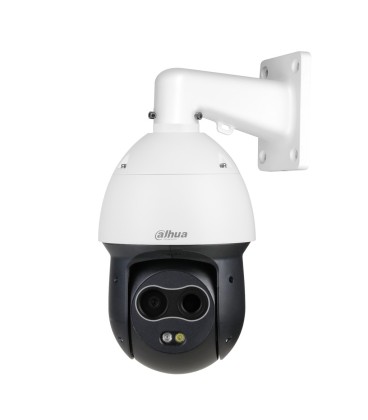 Domo PTZ Híbrido IP Térmico AI 256*192 3.5mm + 2M 4mm IP66 12V PoE+ AUDIO E/S