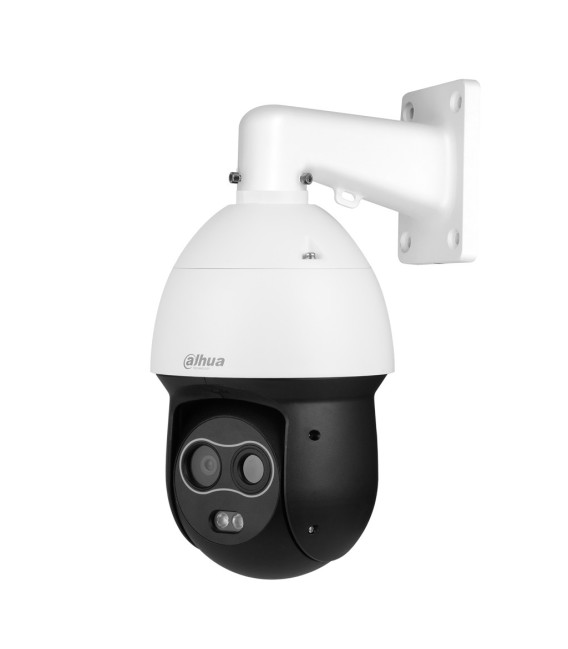 Domo PTZ Híbrido IP Térmico AI 256*192 3.5mm + 2M 4mm IP66 12V PoE+ AUDIO E/S